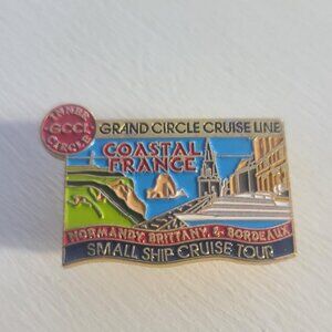 Grand Circle Travel Coastal France Vintage Lapel Pin